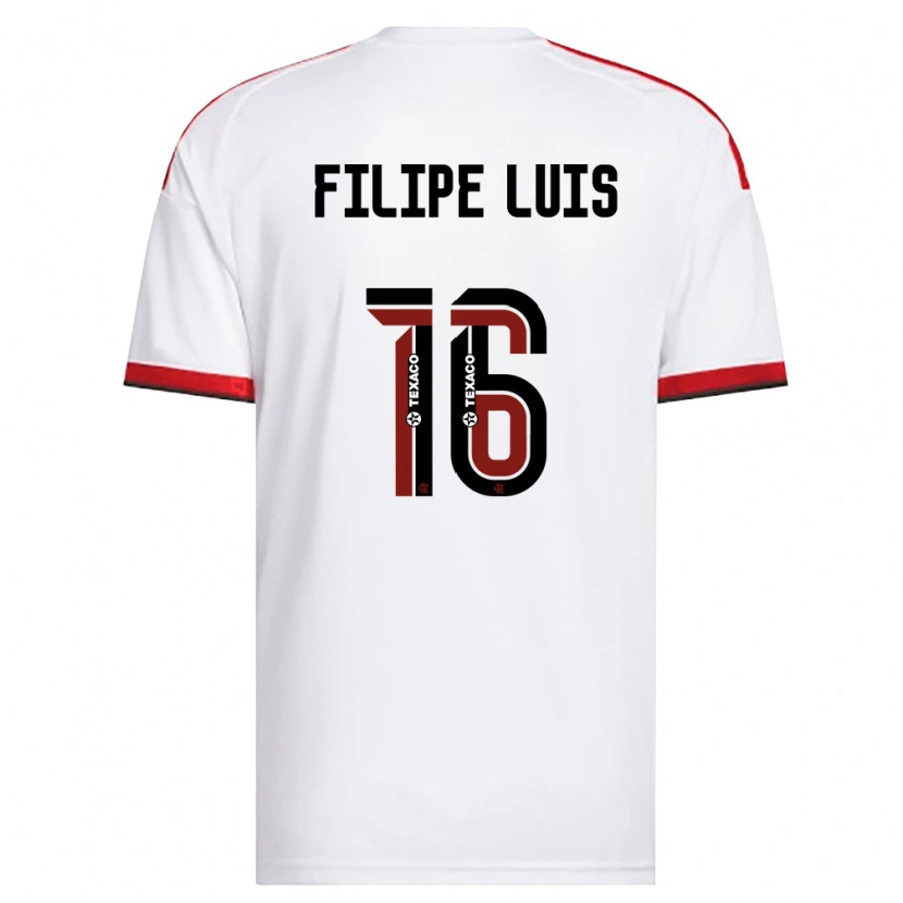 Danxen Herren Filipe Luis #16 Weiß Rot Schwarz Auswärtstrikot Trikot 2026/27 T-Shirt Österreich