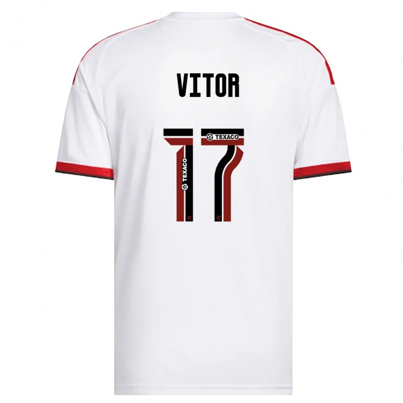 Danxen Herren João Vitor #17 Weiß Rot Schwarz Auswärtstrikot Trikot 2026/27 T-Shirt Österreich