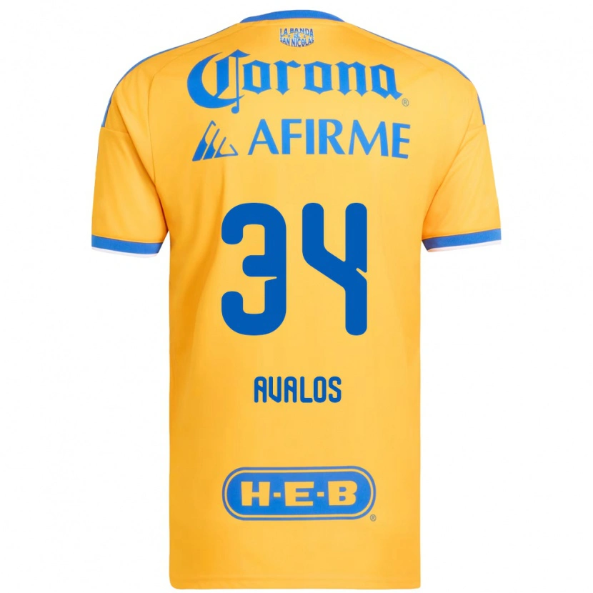 Danxen Damen Erick Avalos #34 Gelb Blau Heimtrikot Trikot 2026/27 T-Shirt Österreich