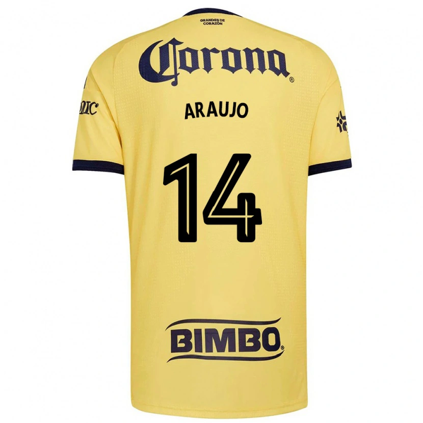 Danxen Damen Nestor Araujo #14 Gelb Rot Schwarz Heimtrikot Trikot 2026/27 T-Shirt Österreich