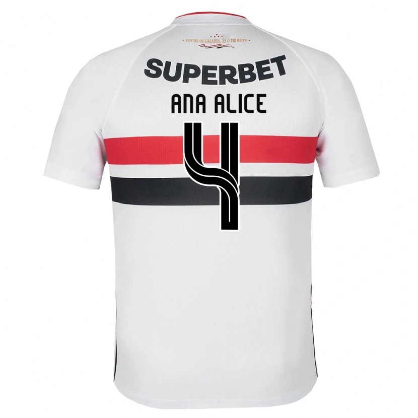 Danxen Damen Ana Alice Luciano Da Silva #4 Weiß Rot Schwarz Heimtrikot Trikot 2026/27 T-Shirt Österreich