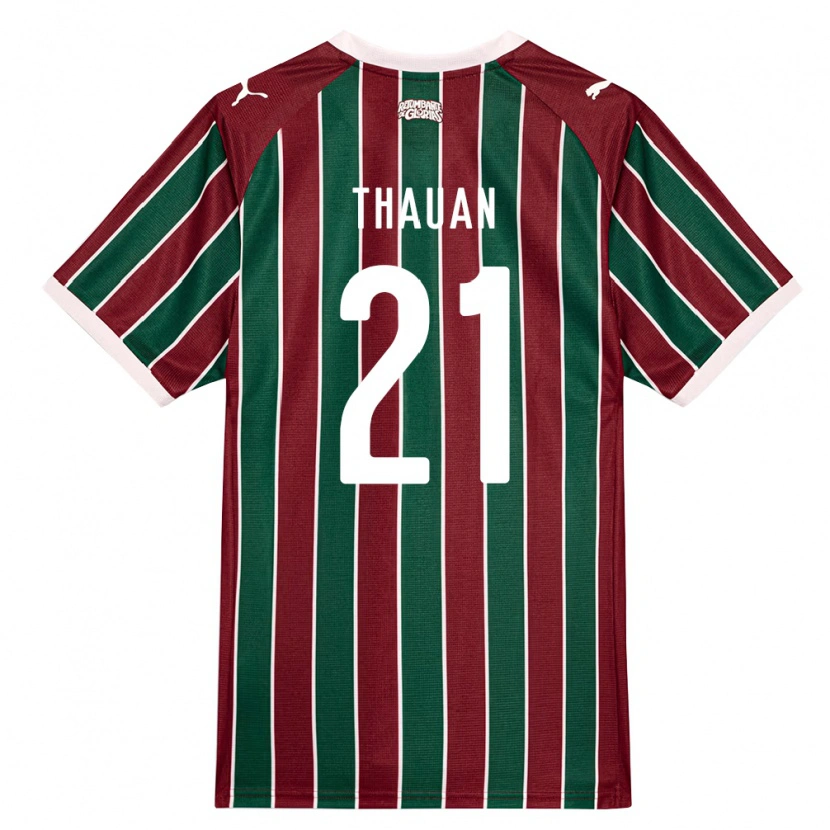 Danxen Damen Weverton Thauan Neres De Sousa #21 Grün Burgund Weiß Heimtrikot Trikot 2026/27 T-Shirt Österreich