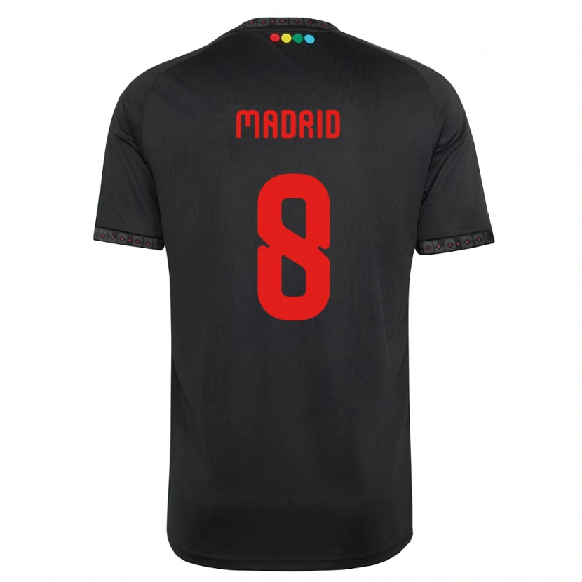 Danxen Damen Álvaro Madrid #8 Schwarz Rot Auswärtstrikot Trikot 2026/27 T-Shirt Österreich