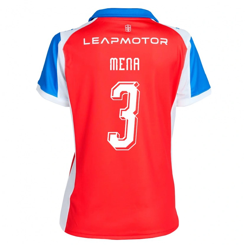 Danxen Damen Eugenio Mena #3 Rot Blau Auswärtstrikot Trikot 2026/27 T-Shirt Österreich