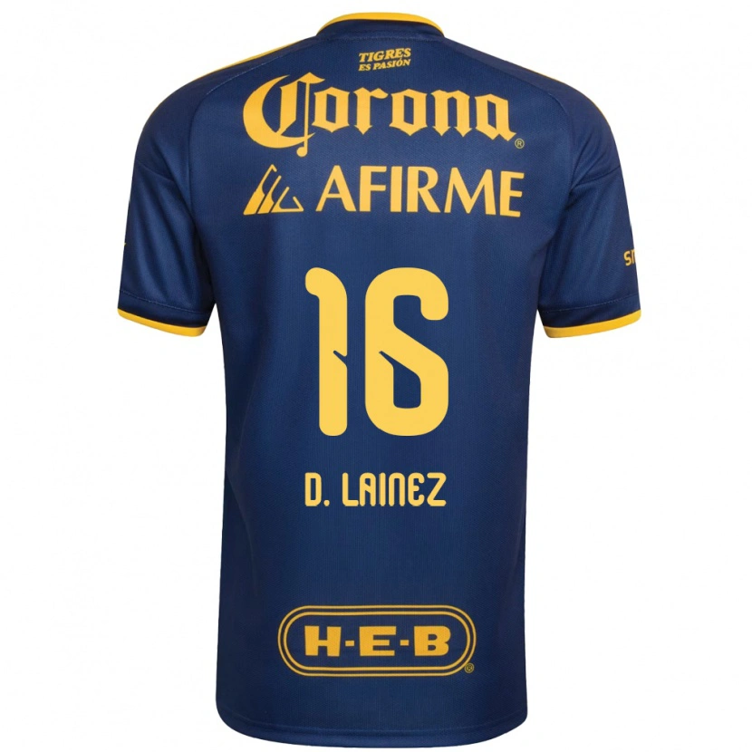 Danxen Damen Diego Lainez #16 Königsblau Gelb Auswärtstrikot Trikot 2026/27 T-Shirt Österreich