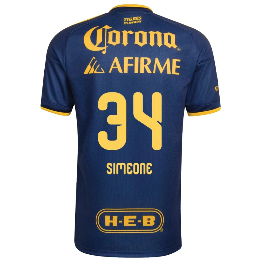 Danxen Damen Henrique Simeone #34 Königsblau Gelb Auswärtstrikot Trikot 2026/27 T-Shirt Österreich