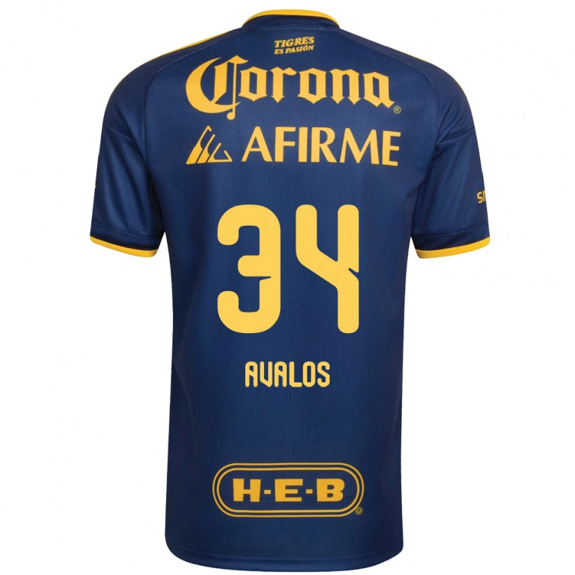 Danxen Damen Erick Avalos #34 Königsblau Gelb Auswärtstrikot Trikot 2026/27 T-Shirt Österreich