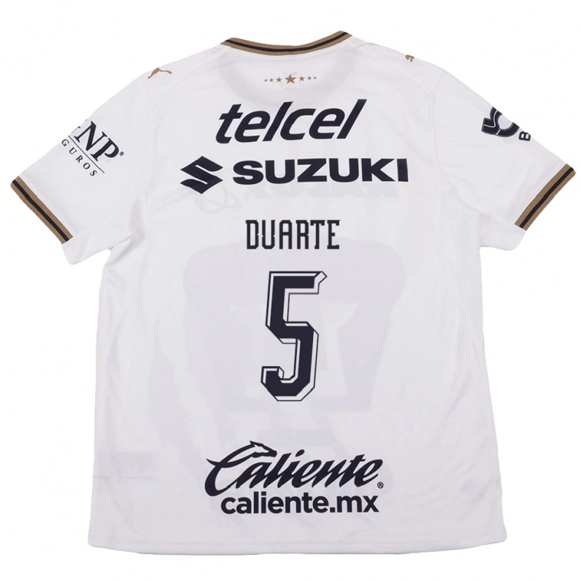 Danxen Damen Rubén Duarte #5 Weiß Schwarz Braun Auswärtstrikot Trikot 2026/27 T-Shirt Österreich