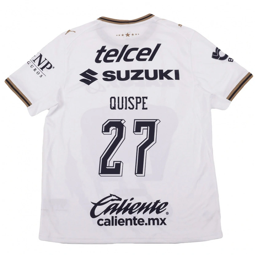 Danxen Damen Piero Quispe #27 Weiß Schwarz Braun Auswärtstrikot Trikot 2026/27 T-Shirt Österreich