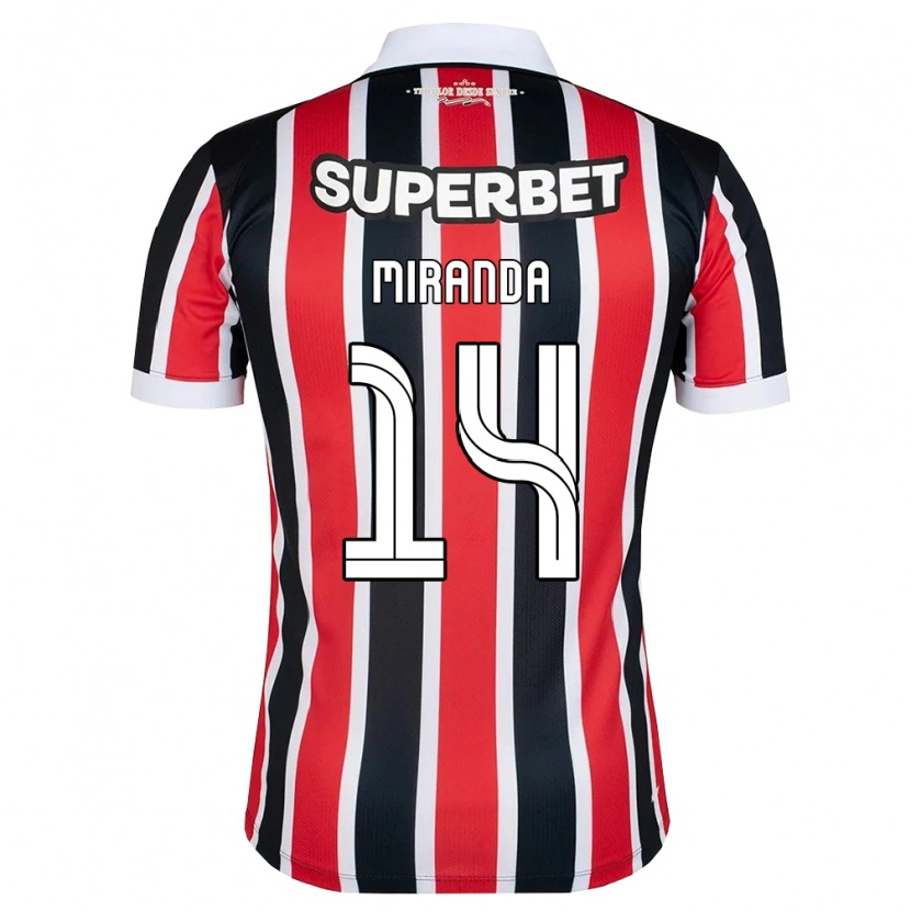 Danxen Damen Lucas Miranda #14 Rot Weiß Schwarz Auswärtstrikot Trikot 2026/27 T-Shirt Österreich