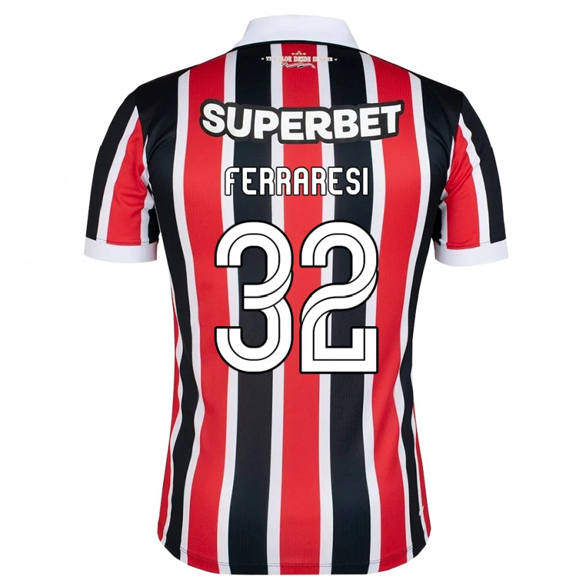 Danxen Damen Nahuel Ferraresi #32 Rot Weiß Schwarz Auswärtstrikot Trikot 2026/27 T-Shirt Österreich