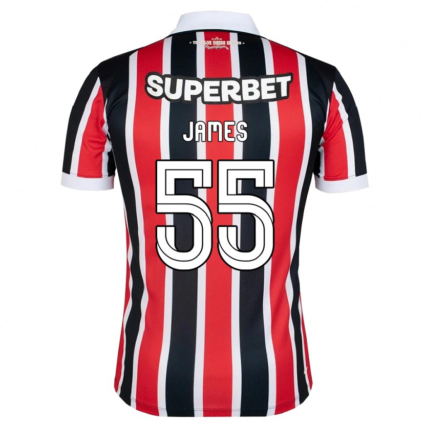 Danxen Damen James Rodriguez #55 Rot Weiß Schwarz Auswärtstrikot Trikot 2026/27 T-Shirt Österreich