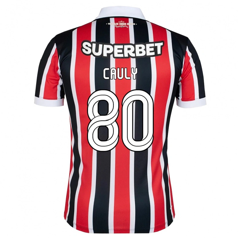 Danxen Damen Cauly Oliveira Souza #80 Rot Weiß Schwarz Auswärtstrikot Trikot 2026/27 T-Shirt Österreich