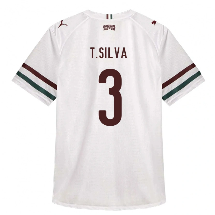 Danxen Damen Thiago Silva #3 Weiß Grün Burgund Auswärtstrikot Trikot 2026/27 T-Shirt Österreich