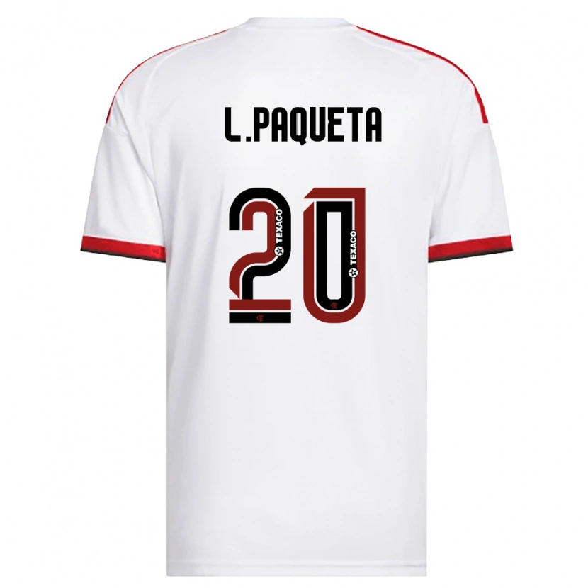 Danxen Damen Lucas Paquetá #20 Weiß Rot Schwarz Auswärtstrikot Trikot 2026/27 T-Shirt Österreich
