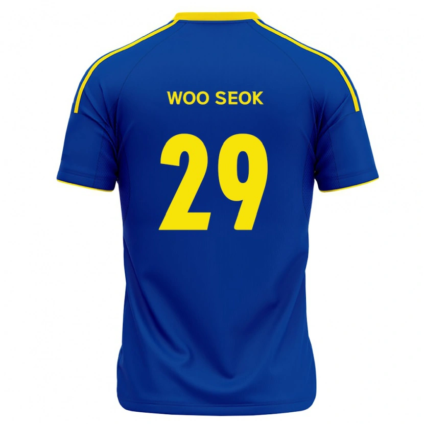 Danxen Kinder Woo-Seok Jung #29 Königsblau Gelb Heimtrikot Trikot 2026/27 T-Shirt Österreich