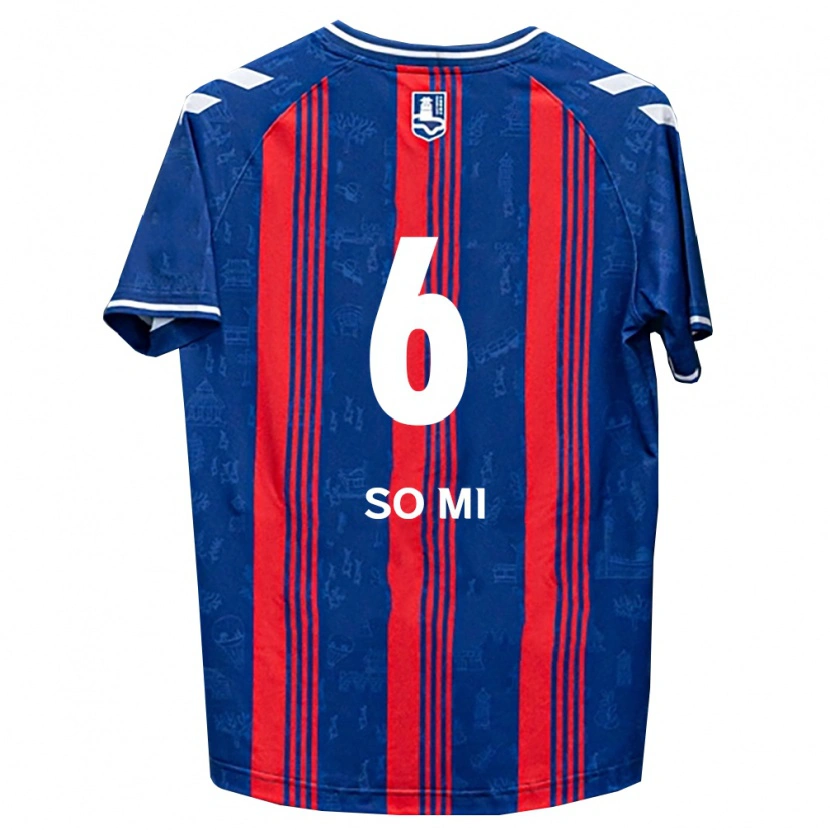 Danxen Kinder So-Mi Choi #6 Blau Rot Weiß Heimtrikot Trikot 2026/27 T-Shirt Österreich