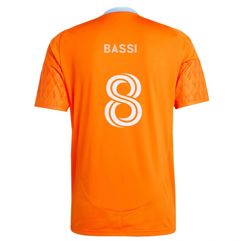 Danxen Kinder Amine Bassi #8 Orange Weiß Heimtrikot Trikot 2026/27 T-Shirt Österreich