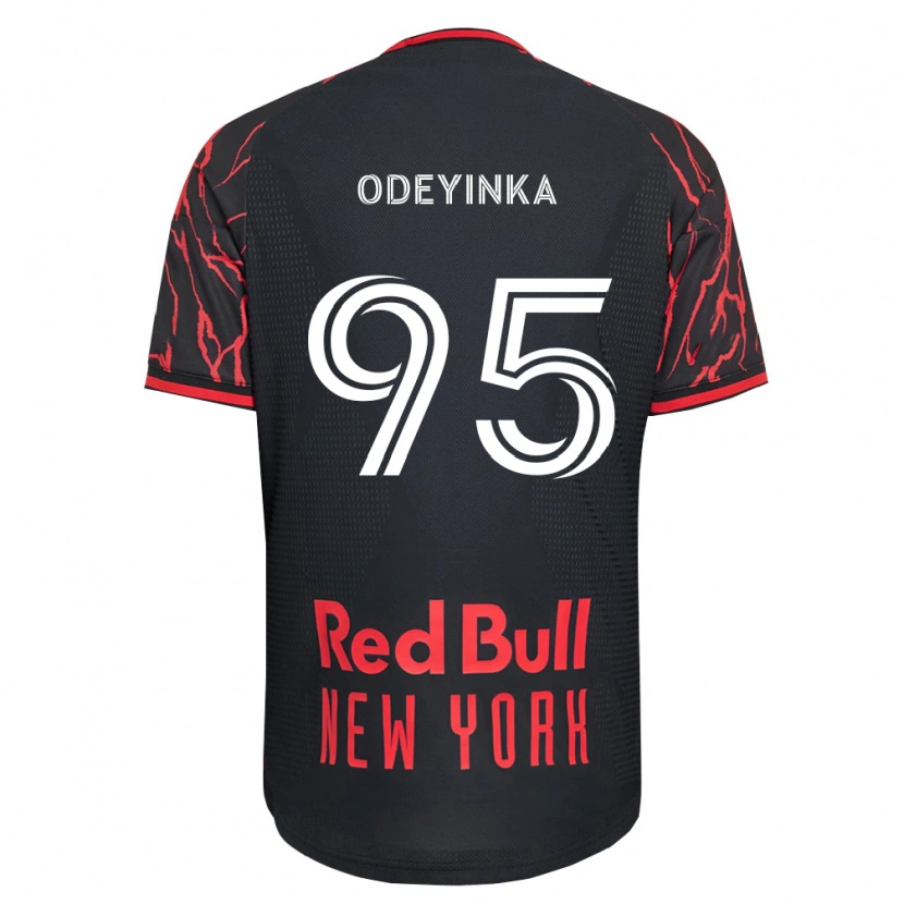 Danxen Kinder Malik Odeyinka #95 Rot Schwarz Weiß Heimtrikot Trikot 2026/27 T-Shirt Österreich