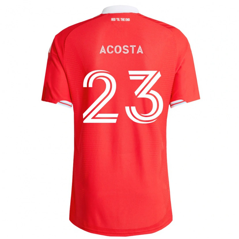 Danxen Kinder Kellyn Acosta #23 Rot Tiefblau Weiß Heimtrikot Trikot 2026/27 T-Shirt Österreich