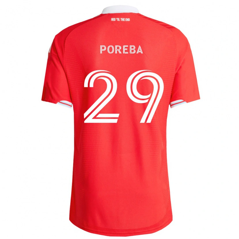 Danxen Kinder David Poreba #29 Rot Tiefblau Weiß Heimtrikot Trikot 2026/27 T-Shirt Österreich