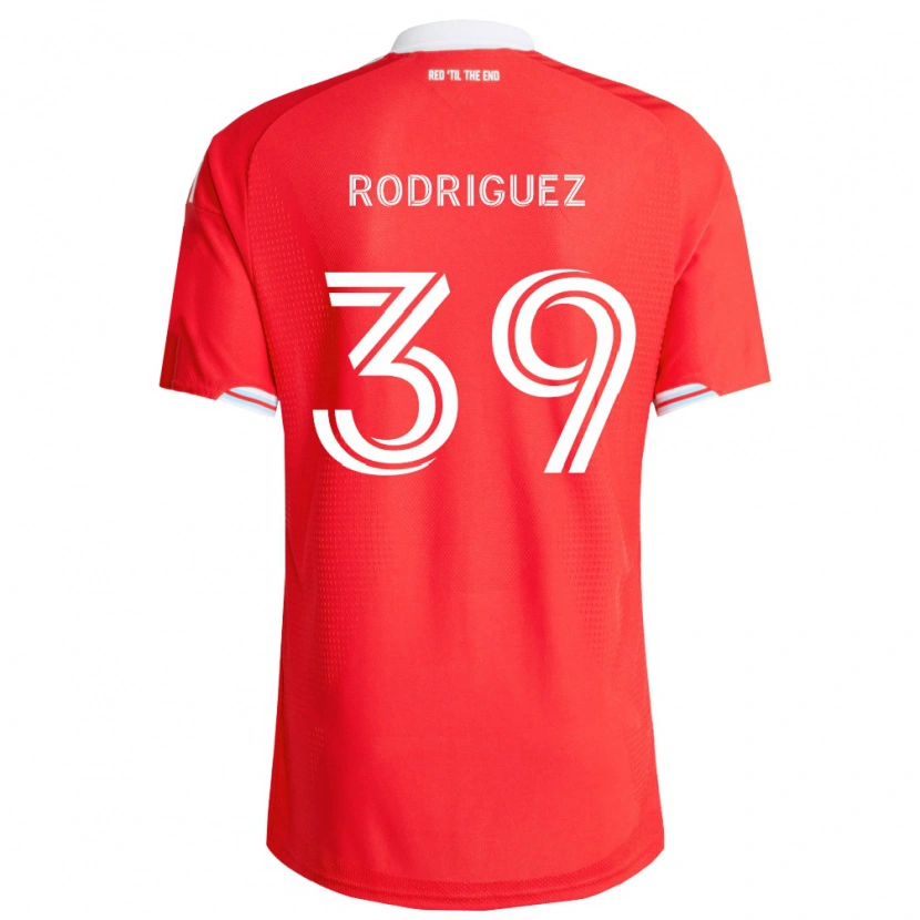 Danxen Kinder Allan Rodriguez #39 Rot Tiefblau Weiß Heimtrikot Trikot 2026/27 T-Shirt Österreich