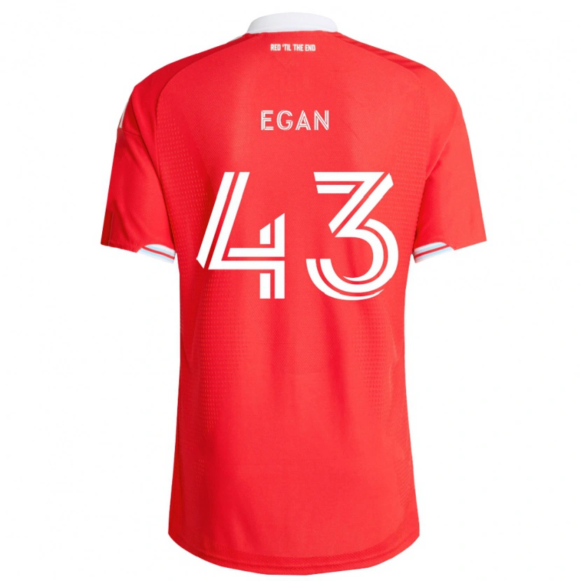 Danxen Kinder Noah Egan #43 Rot Tiefblau Weiß Heimtrikot Trikot 2026/27 T-Shirt Österreich