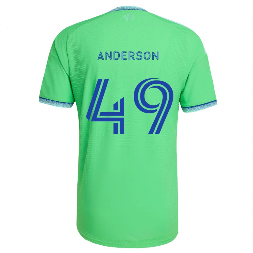 Danxen Kinder Hunter Anderson #49 Grün Hellblau Heimtrikot Trikot 2026/27 T-Shirt Österreich