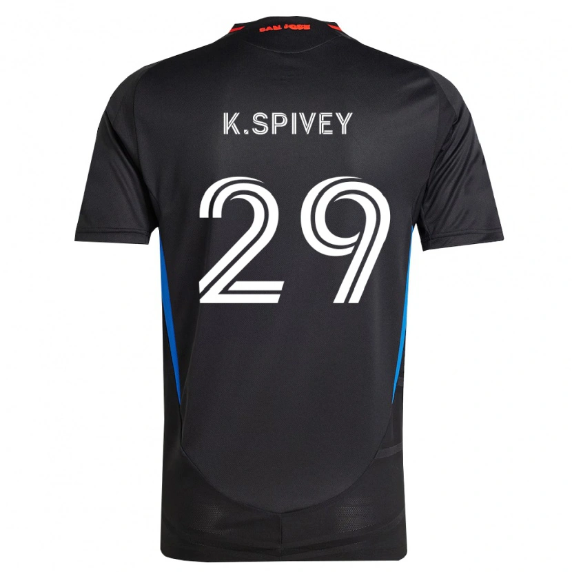 Danxen Kinder Kaedren Spivey #29 Blau Weiß Schwarz Heimtrikot Trikot 2026/27 T-Shirt Österreich