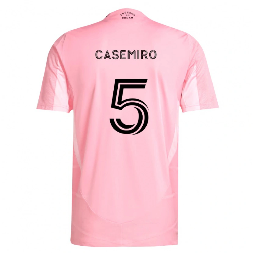 Danxen Kinder Casemiro #5 Pink Schwarz Heimtrikot Trikot 2026/27 T-Shirt Österreich
