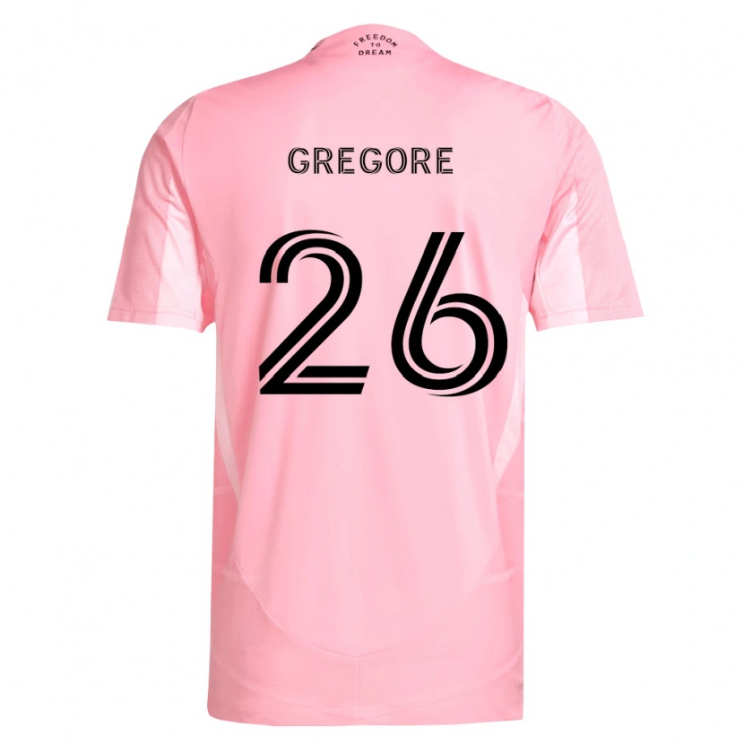 Danxen Kinder Gregore #26 Pink Schwarz Heimtrikot Trikot 2026/27 T-Shirt Österreich