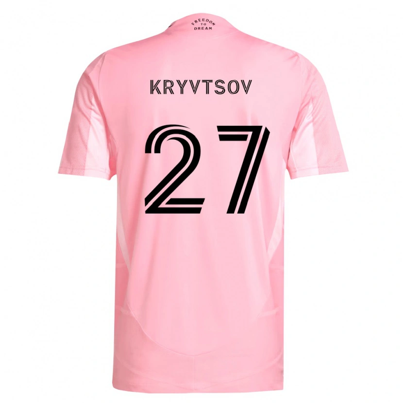 Danxen Kinder Sergiy Kryvtsov #27 Pink Schwarz Heimtrikot Trikot 2026/27 T-Shirt Österreich