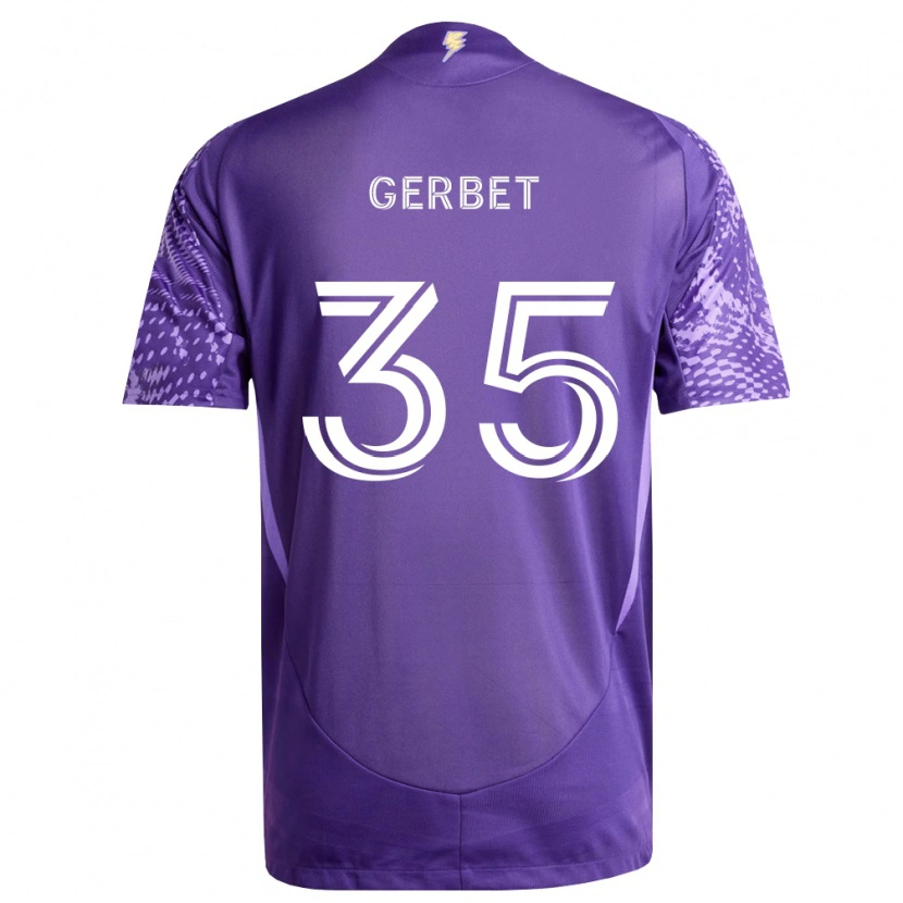 Danxen Kinder Joran Gerbet #35 Violett Weiß Heimtrikot Trikot 2026/27 T-Shirt Österreich