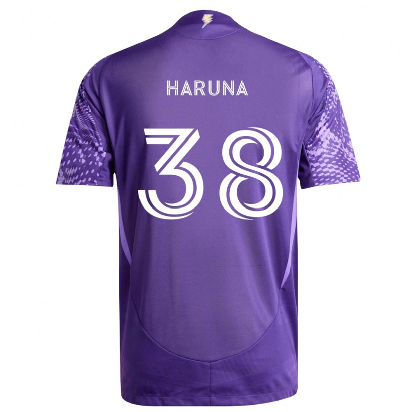 Danxen Kinder Issah Haruna #38 Violett Weiß Heimtrikot Trikot 2026/27 T-Shirt Österreich