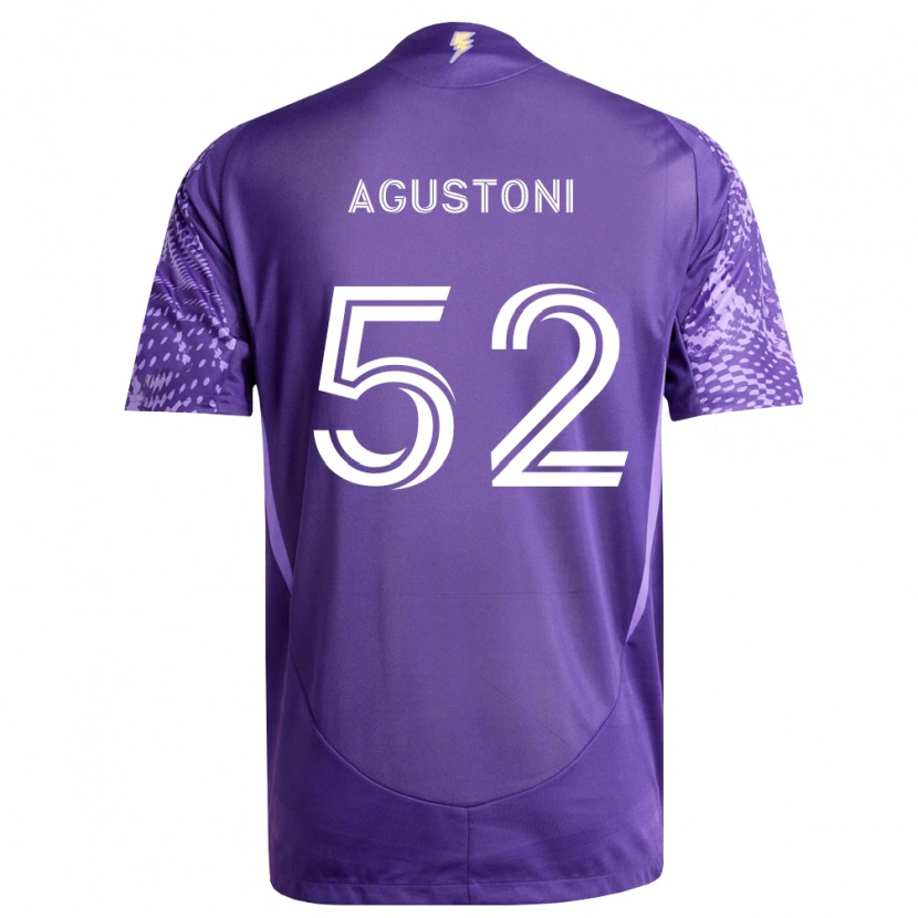 Danxen Kinder Gonzalo Agustoni #52 Violett Weiß Heimtrikot Trikot 2026/27 T-Shirt Österreich