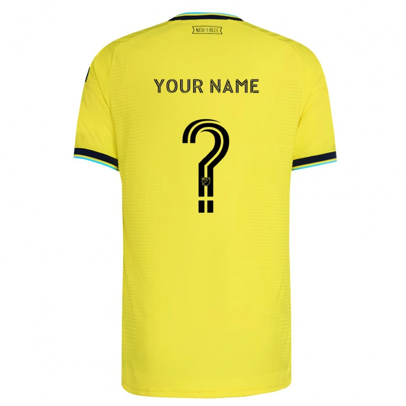 Danxen Kinder Ihren Namen #0 Hellgelb Marineblau Heimtrikot Trikot 2026/27 T-Shirt Österreich