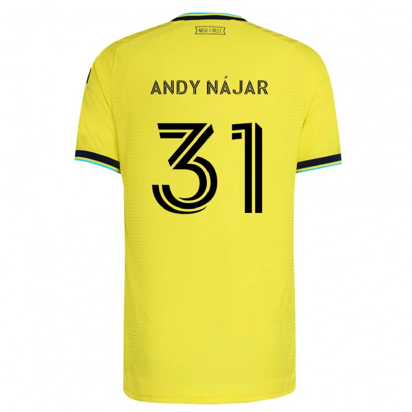 Danxen Kinder Andy Nájar #31 Hellgelb Marineblau Heimtrikot Trikot 2026/27 T-Shirt Österreich
