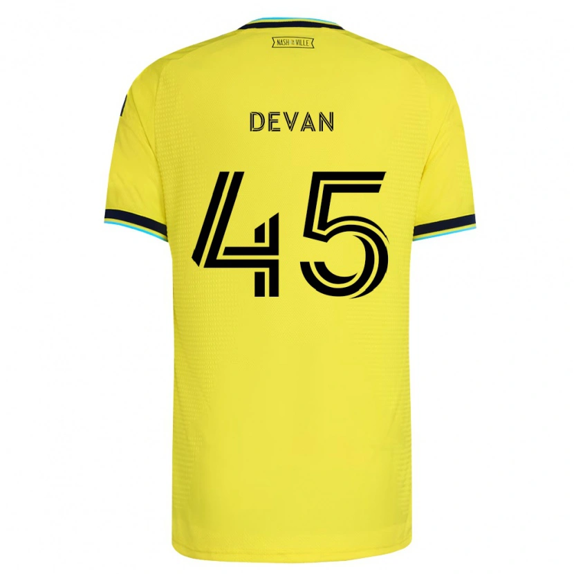 Danxen Kinder Liam Devan #45 Hellgelb Marineblau Heimtrikot Trikot 2026/27 T-Shirt Österreich