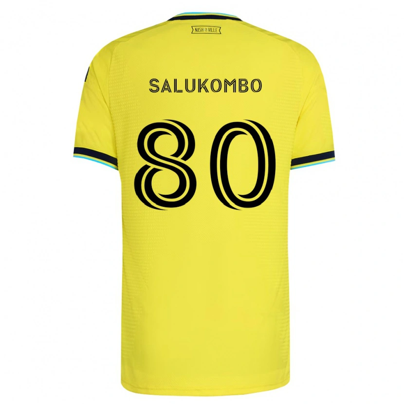 Danxen Kinder David Salukombo #80 Hellgelb Marineblau Heimtrikot Trikot 2026/27 T-Shirt Österreich
