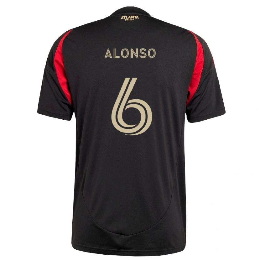 Danxen Kinder Júnior Alonso #6 Schwarz Rot Heimtrikot Trikot 2026/27 T-Shirt Österreich