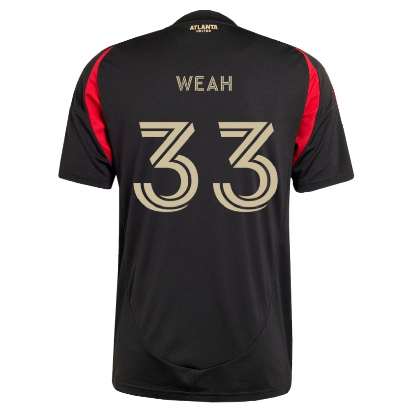 Danxen Kinder Patrick Weah #33 Schwarz Rot Heimtrikot Trikot 2026/27 T-Shirt Österreich