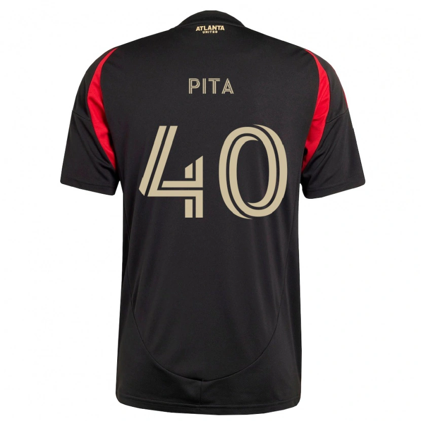 Danxen Kinder Santiago Pita #40 Schwarz Rot Heimtrikot Trikot 2026/27 T-Shirt Österreich