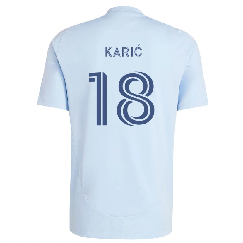 Danxen Kinder Emir Karić #18 Hellblau Hellgrau Heimtrikot Trikot 2026/27 T-Shirt Österreich