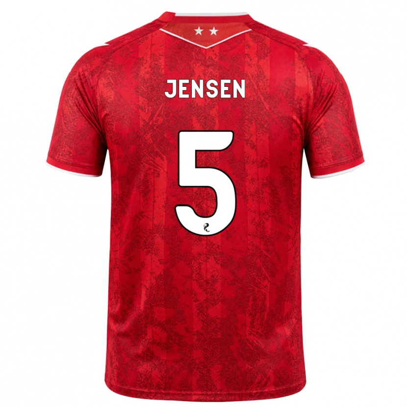 Danxen Kinder Richard Jensen #5 Rot Weiß Heimtrikot Trikot 2026/27 T-Shirt Österreich