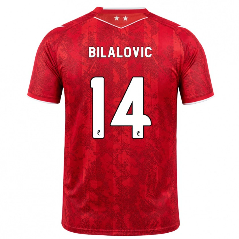 Danxen Kinder Kenan Bilalovic #14 Rot Weiß Heimtrikot Trikot 2026/27 T-Shirt Österreich
