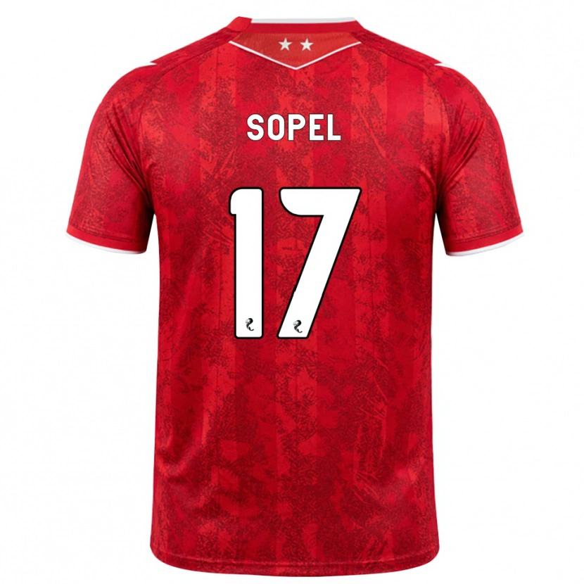 Danxen Kinder Nadia Sopel #17 Rot Weiß Heimtrikot Trikot 2026/27 T-Shirt Österreich