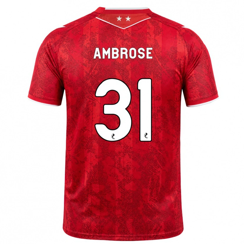 Danxen Kinder Peter Ambrose #31 Rot Weiß Heimtrikot Trikot 2026/27 T-Shirt Österreich