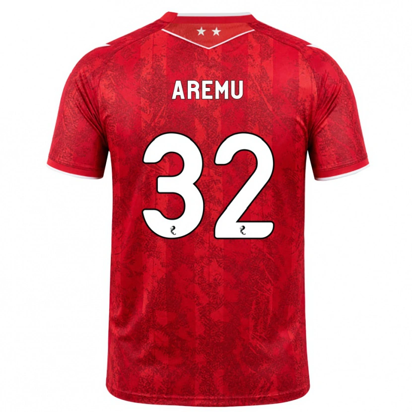 Danxen Kinder Afeez Aremu #32 Rot Weiß Heimtrikot Trikot 2026/27 T-Shirt Österreich