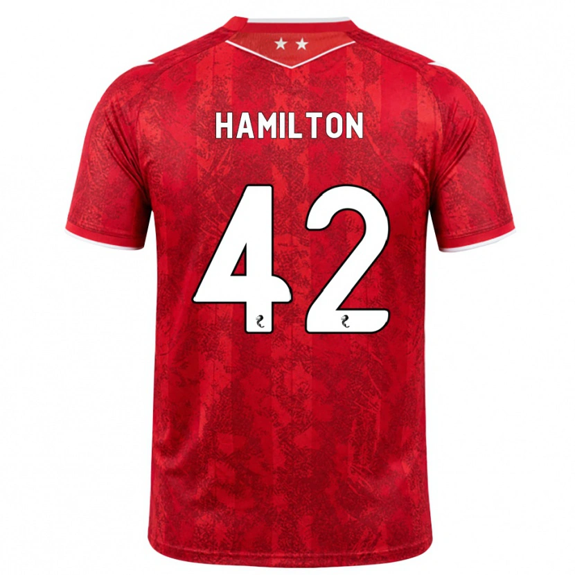 Danxen Kinder Brendan Hamilton #42 Rot Weiß Heimtrikot Trikot 2026/27 T-Shirt Österreich