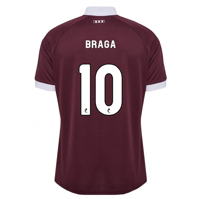 Danxen Kinder Cláudio Braga #10 Burgunder Weiß Heimtrikot Trikot 2026/27 T-Shirt Österreich